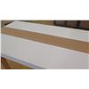 Image 3 : Tall Parsons Table - Natural Wood Legs, White Top, 6ft X 3ft, 38" Tall, minor damages  on leg and la
