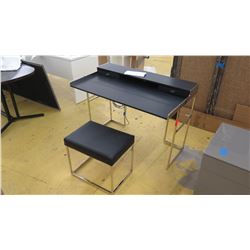 Modern Yomei Fold-Out Desk w/ Chair - Chrome Frame