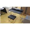 Image 1 : Modern Yomei Fold-Out Desk w/ Chair - Chrome Frame