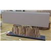 Image 1 : Large Rectangular Lamp w/Natural Driftwood Base, Box Shade (45" x 10"), 27" H (shade sits perfectly 
