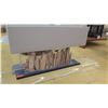 Image 2 : Large Rectangular Lamp w/Natural Driftwood Base, Box Shade (45" x 10"), 27" H (shade sits perfectly 