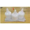 Image 1 : Qty 3 Large Glossy White Acrylic Pendant Lights, Approx. 19" Tall, 12" Dia.