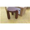 Image 2 : Qty 2 Dark Wood Polynesian Stools (Plant Stands or Side Tables), 14" Dia., 16" H