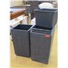 Image 1 : Qty 4 Misc. Square Tapered Planters