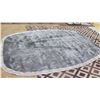 Image 1 : Large Area Rug - Minotti, Lt. Gray, Oval, 13ft X 117", 100% Tencel, Hand Tufted, Designer Rodolfo Do