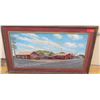 Image 1 : Framed Art: John's Antique Shop, Original, Signed, 43" X 25"