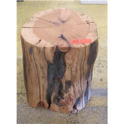 Small "Log" Side Table/Stand, 14" Dia., 17.5" H