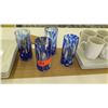 Image 3 : Set of 4 Square Williams Sonoma Ceramic Dishes, Salad Plates, Blue Beverage Glasses, Tabletops Galle