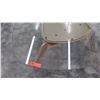 Image 2 : Contemporary Triangular Glass-Topped Coffee Table, 45.5" across, 15" H
