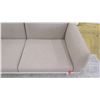 Image 2 : Love Seat w/White Metal Frame, Tan, Seat Height 17", All Cushions Removable
