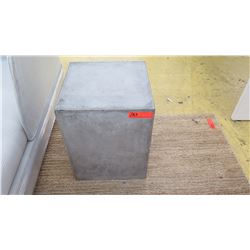 Pair: Concrete-Look Block Side Tables