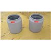 Image 1 : Pair: Lt. Gray Ceramic Planters, 16" H, 12" Dia.