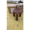 Image 1 : Qty 2 Dark Wood Polynesian Stools (Plant Stands or Side Tables), 14" Dia., 16" H
