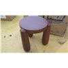 Image 2 : Qty 2 Dark Wood Polynesian Stools (Plant Stands or Side Tables), 14" Dia., 16" H