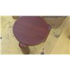 Image 3 : Qty 2 Dark Wood Polynesian Stools (Plant Stands or Side Tables), 14" Dia., 16" H