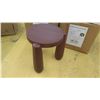 Image 2 : Qty 2 Dark Wood Polynesian Stools (Plant Stands or Side Tables), 14" Dia., 16" H