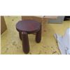 Image 2 : Qty 1 Dark Wood Polynesian Stool (Plant Stand or Side Table) 14" Dia., 16" H