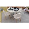 Image 1 : Qty 4 Knoll 72CW White Upholstered Open-Backed Chairs