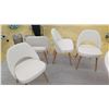Image 3 : Qty 4 Knoll 72CW White Upholstered Open-Backed Chairs