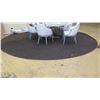Image 1 : Round Area Rug, Natural Fiber, 190" Diameter, Showsn some wear and tear.