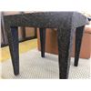 Image 2 : Textured, Mottled-Black Side Table, 22.5" X 22.5", 22" H (one corner has slight damage, another corn