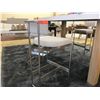 Image 2 : Qty 2 Chairs w/Brushed Metal Frame, Slightly Lower Than Bar-Height, Seat Surface to Floor is 26". Ov