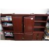 Image 1 : 3 PIECE SET INCLUDES 2 BOOK SHELVES/ENTERTAINMENT CENTER WITH LIGHT