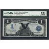 Image 1 : 1899 $1 Black Eagle Silver Certificate Note Fr.229 PMG About Uncirculated 55 Net