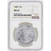 Image 1 : 1888 $1 Morgan Silver Dollar Coin NGC MS65