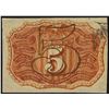 Image 2 : March 3, 1863 Five Cents Second Issue Fractional Currency Note