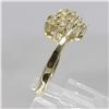 Image 3 : 14KT Yellow Gold 0.64 ctw Diamond Cluster Ring