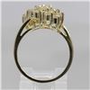 Image 4 : 14KT Yellow Gold 0.64 ctw Diamond Cluster Ring