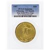 1907 $20 St. Gaudens High Relief Double Eagle Gold Coin Wire Edge PCGS Genuine D