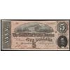 Image 1 : 1864 $5 Confederate States of America Note