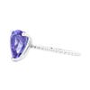 Image 2 : 14KT White Gold 2.40 ctw Tanzanite Ring