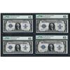 Image 1 : Lot of (4) Consecutive 1923 $1 Silver Certificate Notes PMG Choice Uncirculated