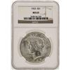 Image 1 : 1923 $1 Peace Silver Dollar Coin NGC MS63