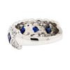 Image 3 : 18KT White Gold 1.50 ctw Sapphire and Diamond Ring