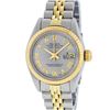 Image 2 : Rolex Ladies Two Tone Yellow Gold & Stainless Steel Slate Grey Roman Datejust Wr