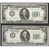 Image 1 : Lot of (2) Consecutive 1934 $100 Federal Reserve Notes