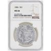 Image 1 : 1886 $1 Morgan Silver Dollar Coin NGC MS66