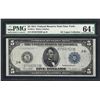 Image 1 : 1914 $5 Federal Reserve Note New York Fr.851c PMG Choice Uncirculated 64EPQ