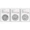 Image 1 : Lot of (3) $1 American Silver Eagle Coins NGC MS69