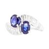 Image 1 : Platinum 1.70 ctw Blue Sapphire and Diamond Ring