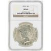 Image 1 : 1923 $1 Peace Silver Dollar Coin NGC MS64