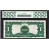 Image 2 : 1899 $1 Black Eagle Silver Certificate Note Fr.232 PCGS Choice About New 58