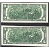 Image 2 : Lot of (2) 1976 $2 Federal Reserve STAR Notes