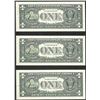 Image 2 : Lot of (3) Bookend ERROR 2013 $1 Federal Reserve Notes Missing Third Print