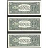 Image 2 : Lot of (3) Bookend ERROR 2013 $1 Federal Reserve Notes Missing Third Print