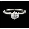 Image 1 : 14KT White Gold 0.83 ctw Diamond Solitaire Ring